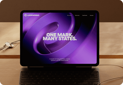 Loopworks website on a tablet